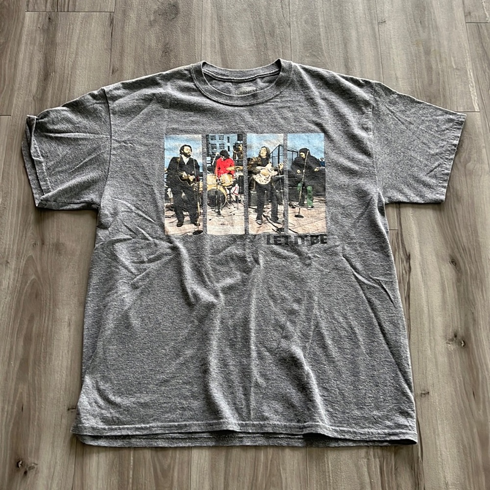 The Beatles Let it Be Oversized Vintage Tee Gray Unisex Size L